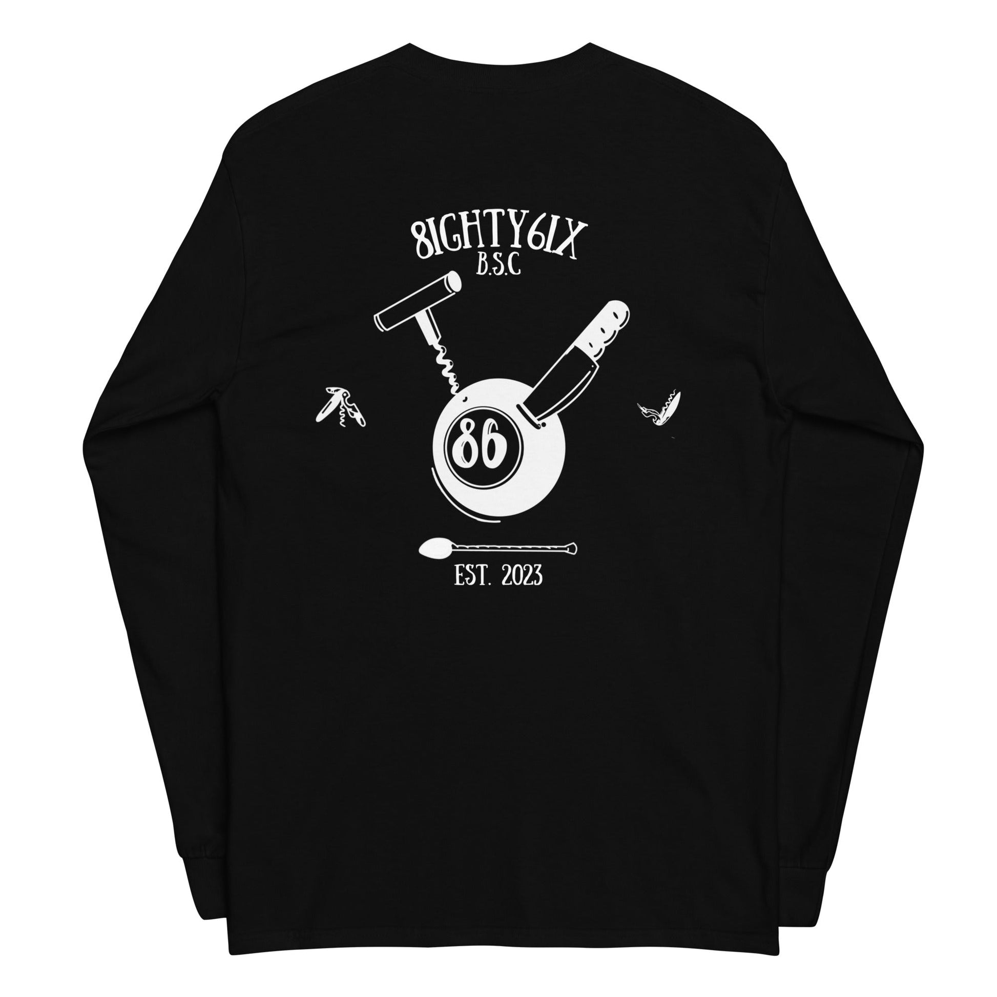 86 Ball Long Sleeve T - Shirt (White) - 86 BRAND SUPPLY CO.