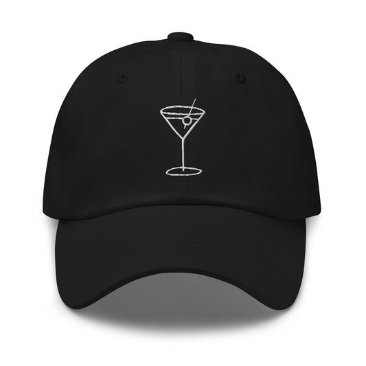 Martini Baseball Cap (Black) - 86 BRAND SUPPLY CO.