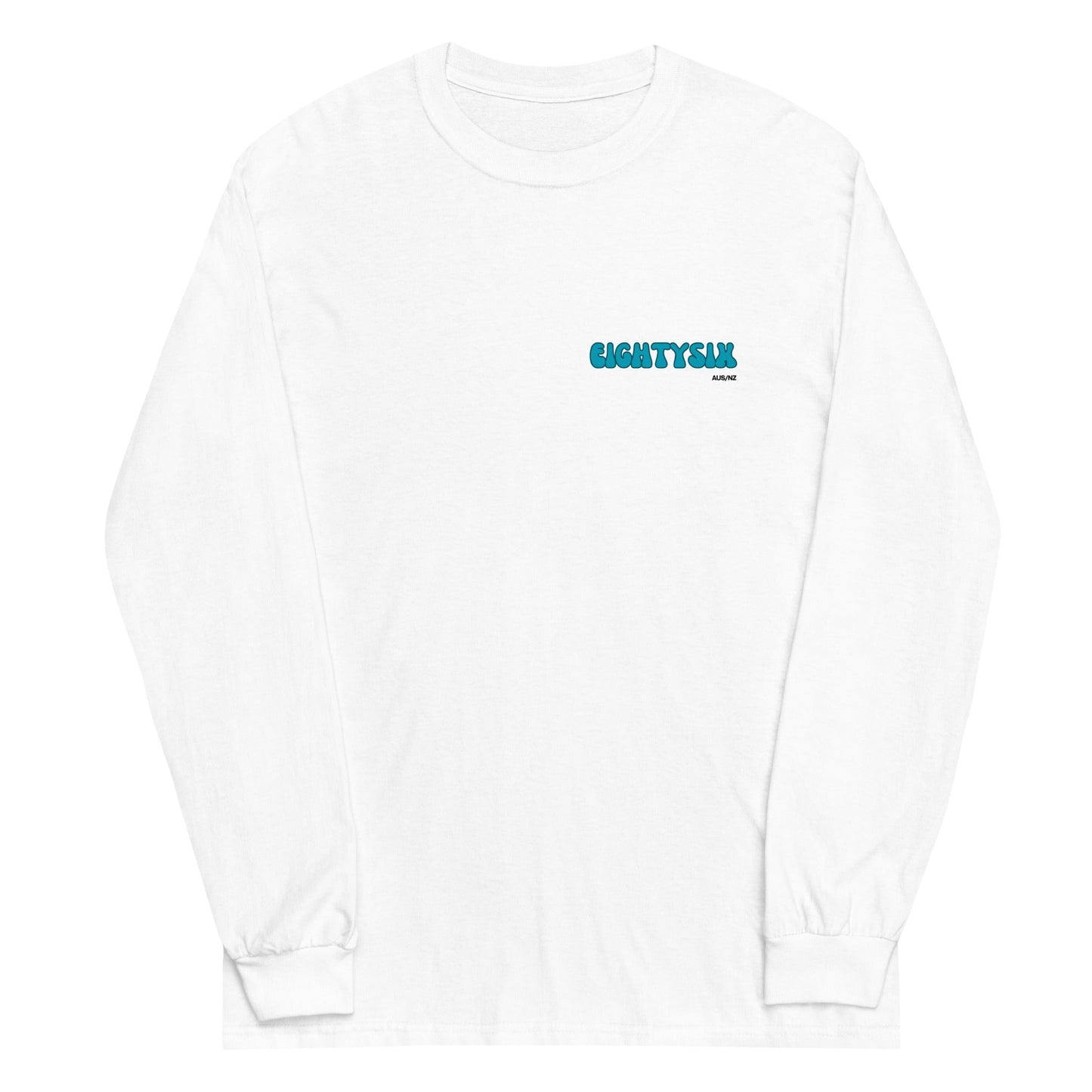 Retro Turq Long Sleeve T-Shirt (White)